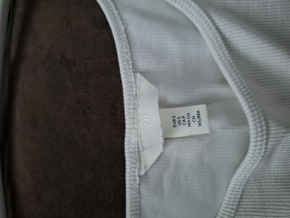 Top scurt alb H&M