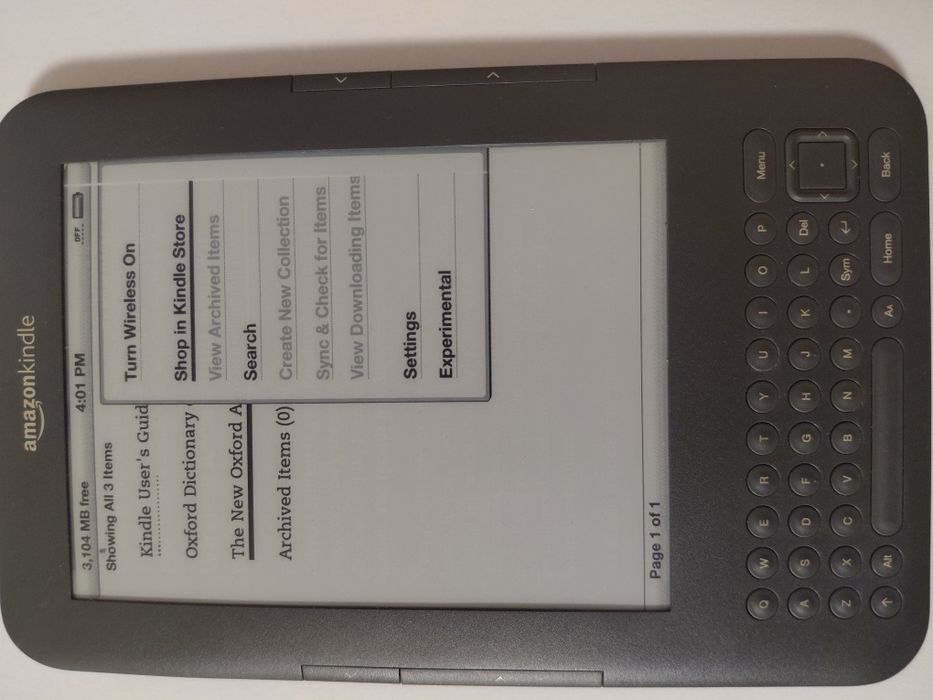 Kindle Generația 3 cu 3G ( citiți bine anunțul)