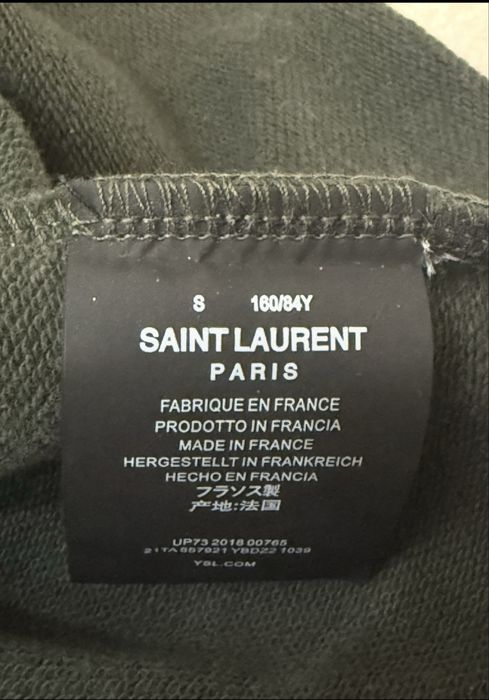 Saint Laurent свитшот кофта темно зеленый оригинал