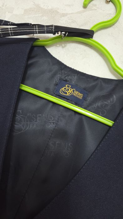 Жилет школьный клетка