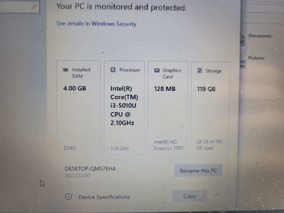 Lenovo i3 memorie 4 ram