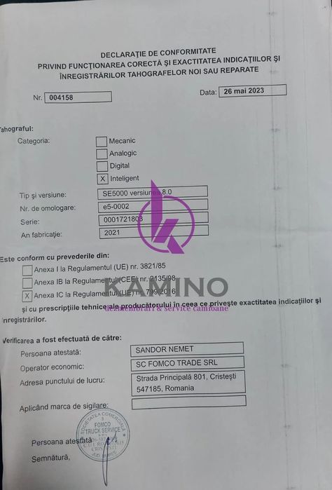 Tahograf Stoneridge Man SE5000-8