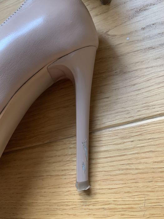 Pantofi nude piele stiletto, nr 35, Cris Art