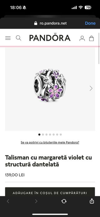 Brățară tip lanț clasic cu halo Pandora Moments + 4 Charms