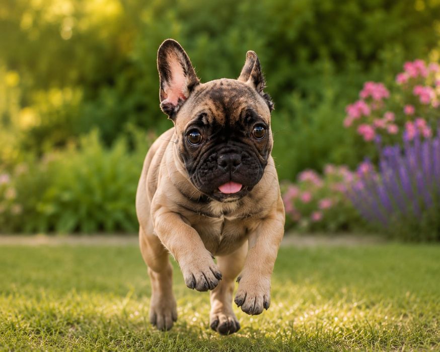 Fetita pui de Bulldog Francez