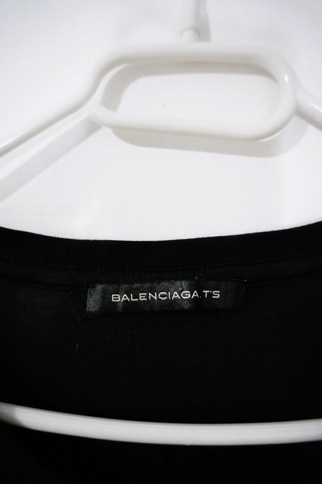 Tricou dama din bumbac imprimat negru Balenciaga