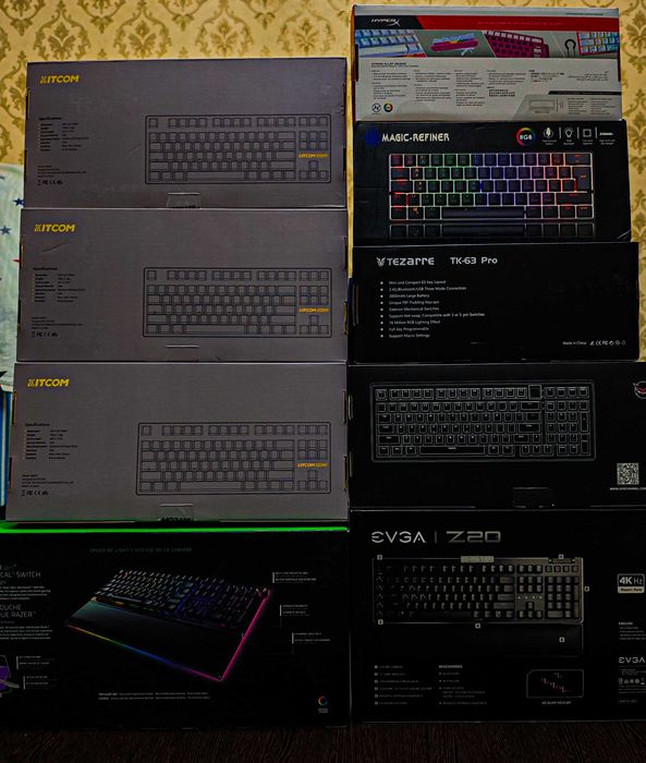 НОВЫЕ! Продам механическая клавиатуры RAZER, HyperX, АОС, EVGA, Kitcom