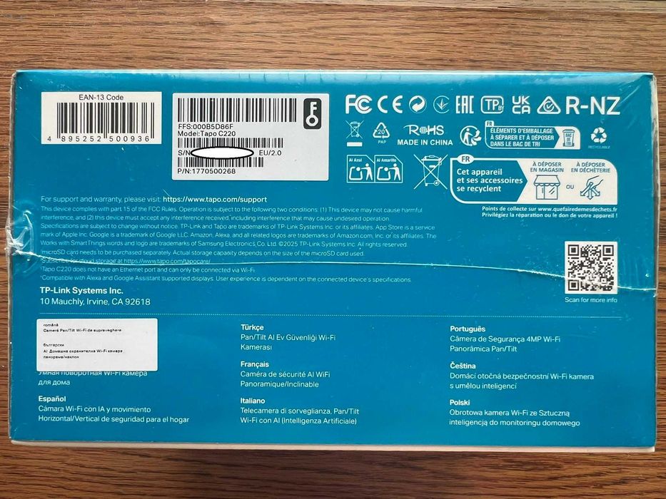 camera supravechere interior tp-link Tapo C220 2K 4MP QHD