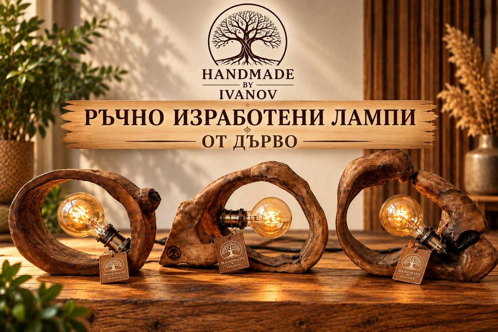 Ръчно изработени лампи от дърво