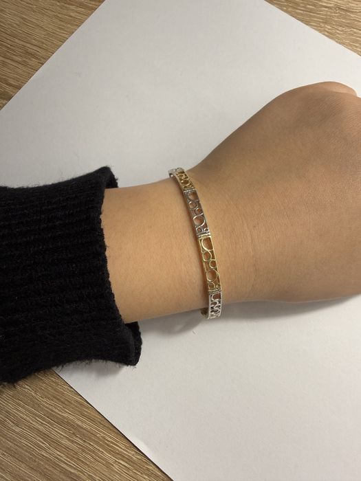 Brățară de aur alb si galben de 14k impecabilă.