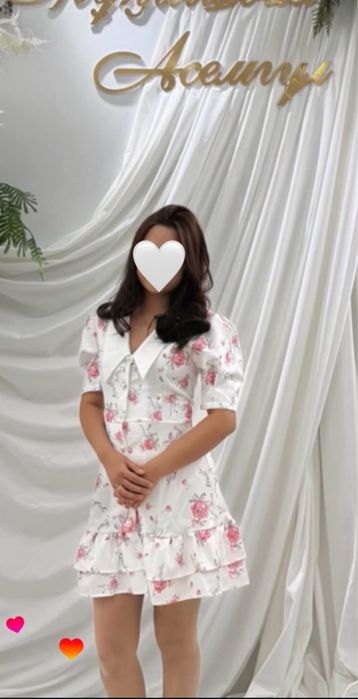Короткое платье белое