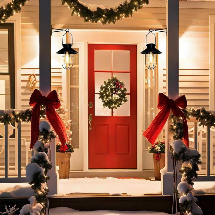 Соларни градински лампи фенери водоустойчиви комплект 2 броя