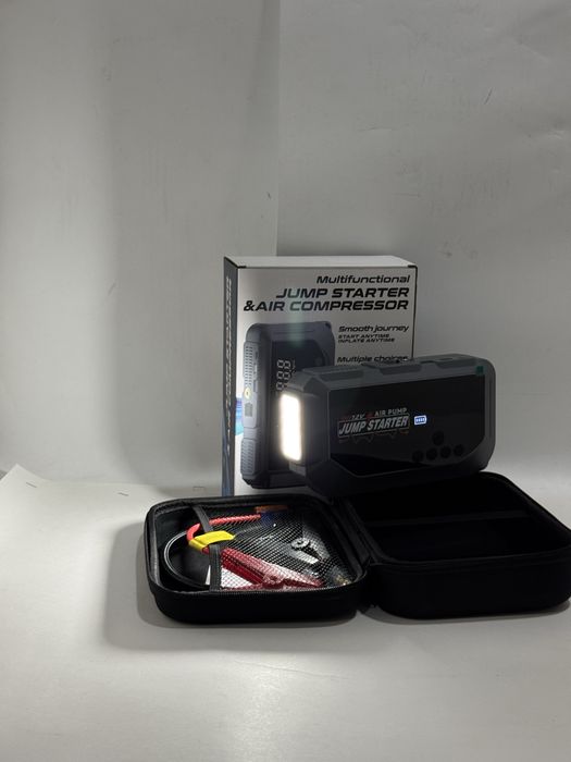 Автомобильное пусковое устройство с компрессором, Power Bank, 12В