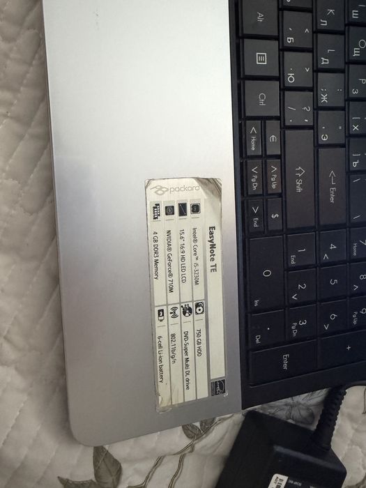 Ноутбук Packard Bell EasyNote TE полностью рабочий
