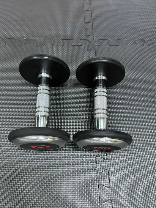 Set gantere profesionale cu cauciuc 5 kg, 2 x 2,5 Kg