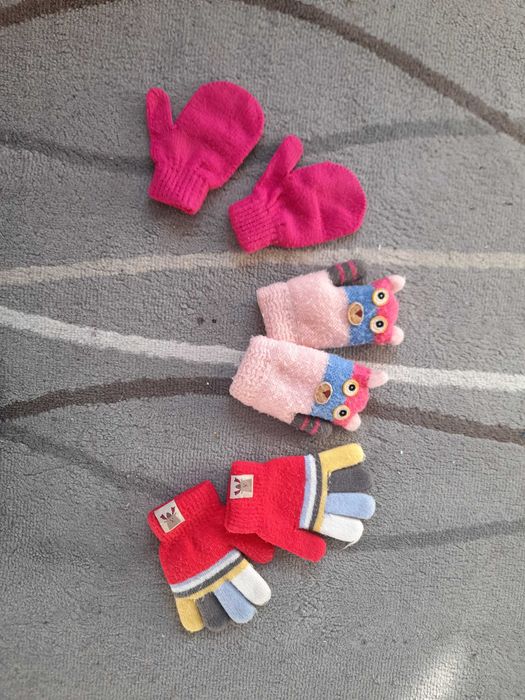 детски плетени ръкавици 4 чифта за възраст от 2 до 4 години