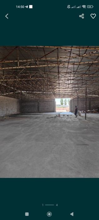 Omborxona 1.200m2  PROMZONA Ohangaron shahar