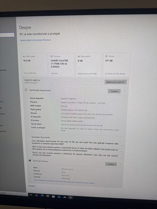 Vand Pc Gaming Intel I7