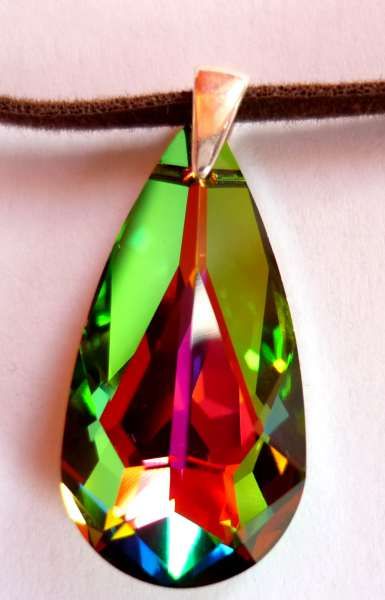 Сваровски - капка Tear Drop със сребърен държач - за Свети Валентин и