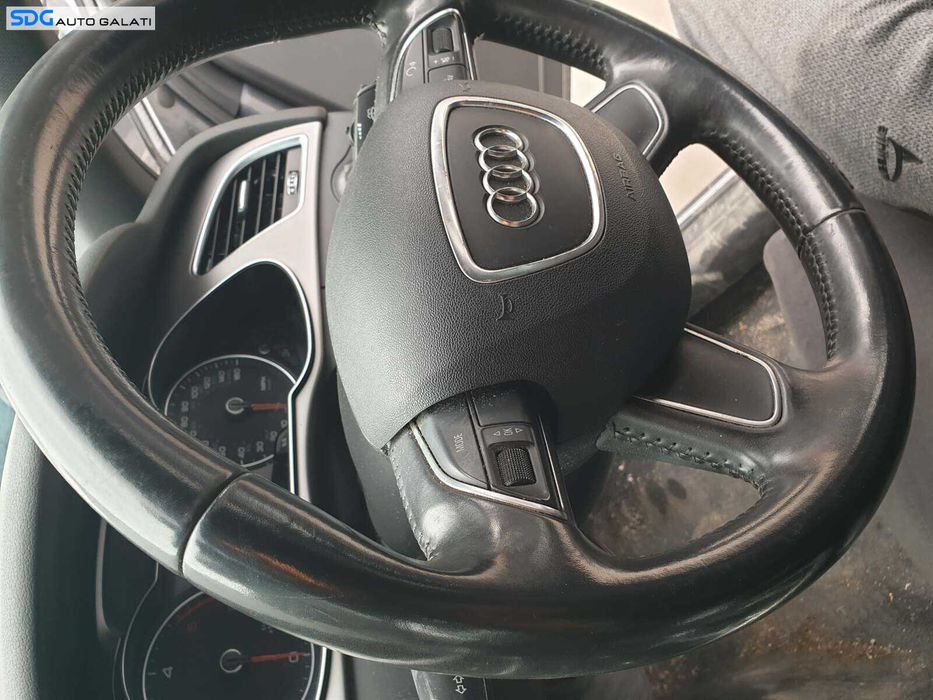 Volan Piele 4 Spite cu Comenzi FARA Airbag Audi A4 B8 B8.5 FL Facelift 2012 - 2015 [Q2447]