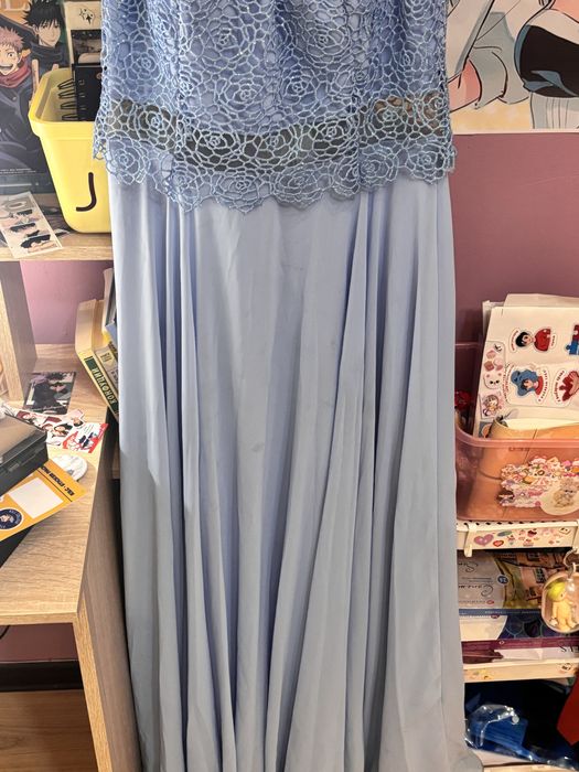 Вечернее голубое платья турция