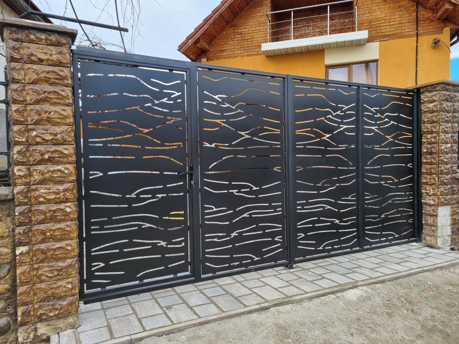 Porti și panouri de gard din tabla debitata cu plasma CNC Automatizari