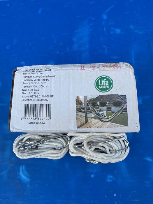 Hamac grădină Lifa Garden NOU – nefolosit + prinderi metalice incluse