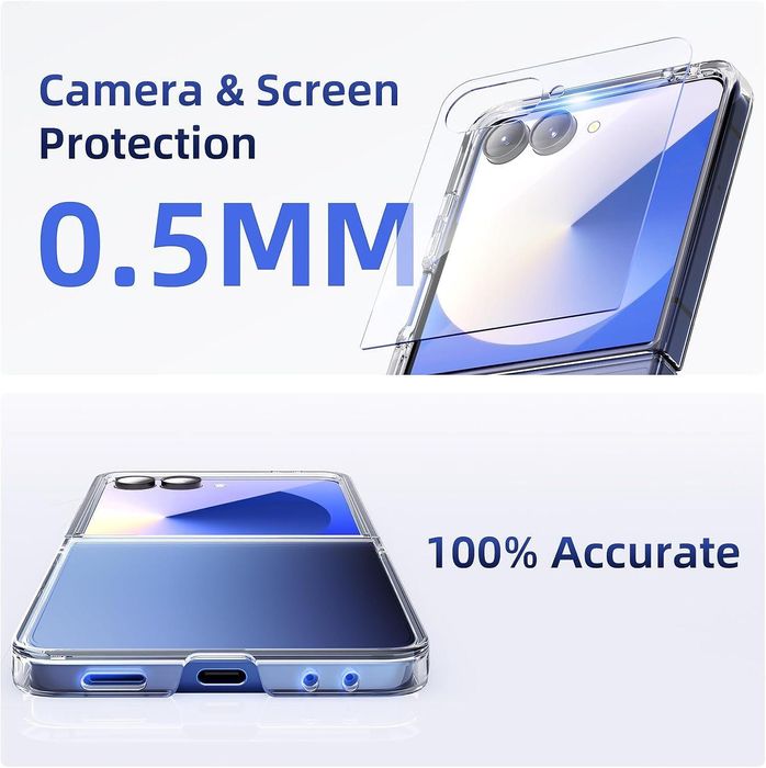 Прозрачен Кейс за Samsung Galaxy Z Flip7 от две части