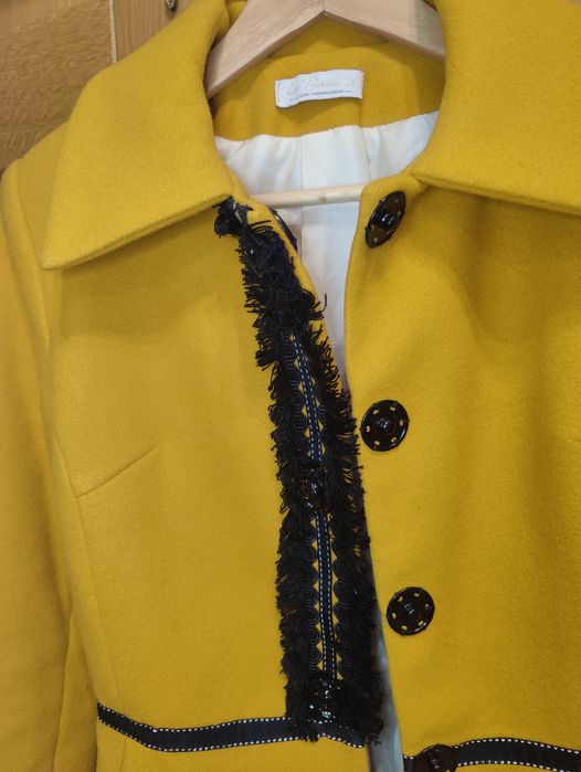 Palton de damă Mustariu galben mărimea S mărime 36