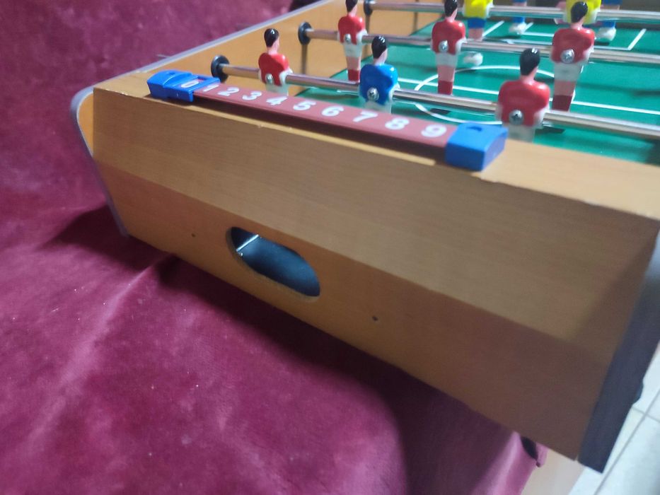 Joc fotbal de masa cu 2 randuri de jucatori (50x30 cm)