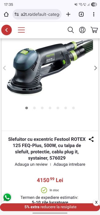 Șlefuitor orbital Festool 2025.10