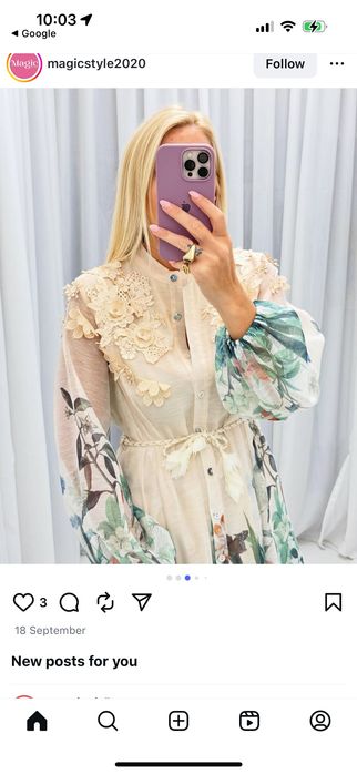 Уникална рокля лен и памук