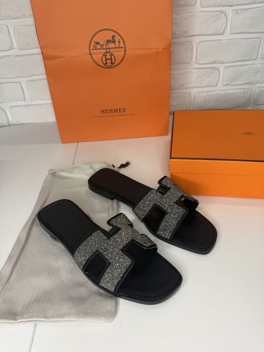 Papuci HERMES piele  36 37 38 39 cutie cadou