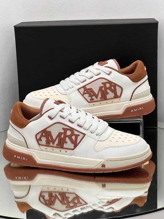 Amiri Classic Low "White/Brown"