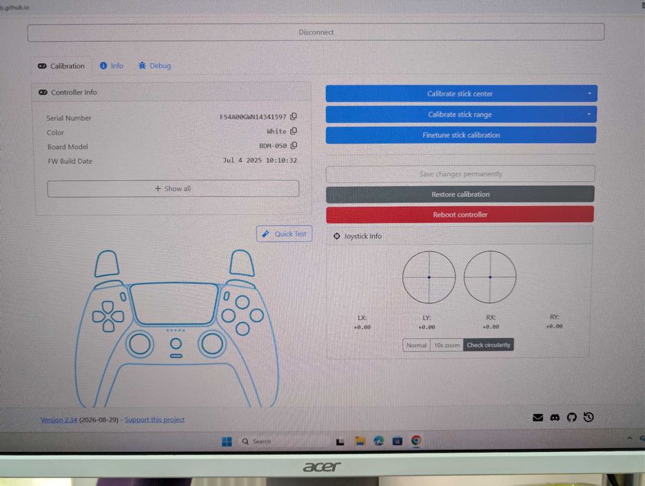 Controller PS5 Sony DualSense cu joystick-uri TMR K-Silver Pro.