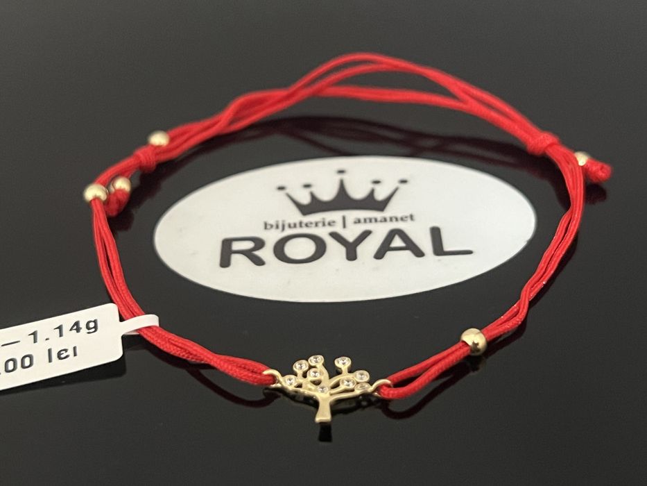 Bijuteria Royal CB : Bratara aur 14k copii cu snur 1,14gr