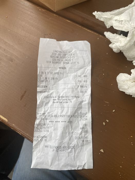 vand bon de la budapesta