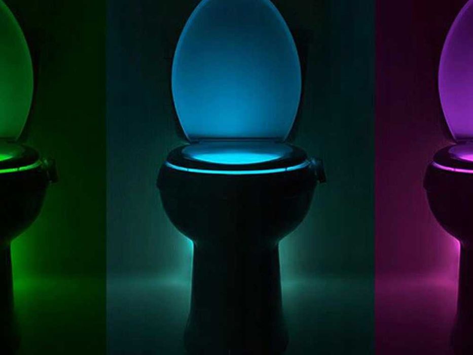 Lampa WC cu senzor de miscare si LED colorat iluminare pentru toaleta