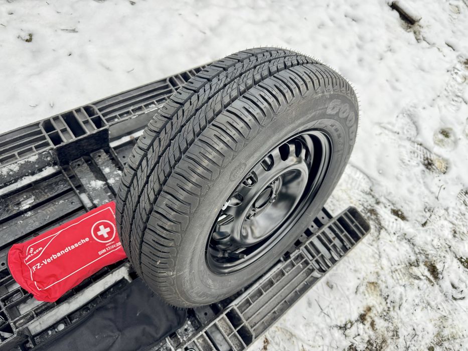 ЧИСТО НОВА Резервна гума+джанта 14цола 4x100+Авариен комплект за Opel