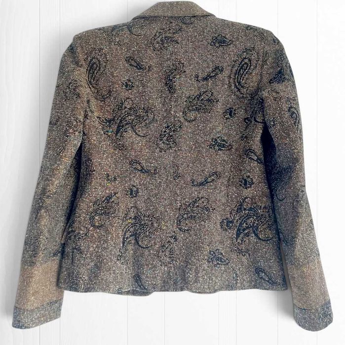 Sacou vintage Lehel mărimea S (36/38) imprimeu Paisley / tweed fin