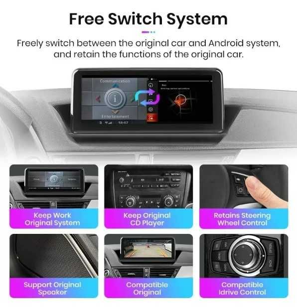 Navigatie Android BMW X1 E84 carplay , android auto