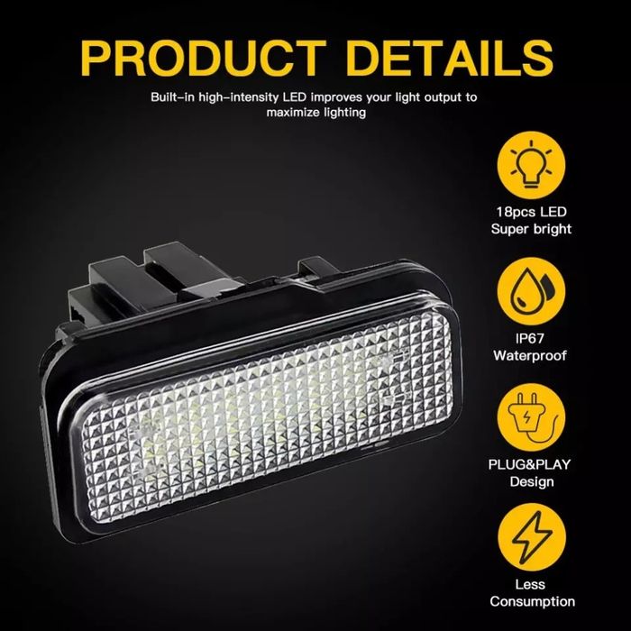 Set Lampi LED numar inmatriculare Mercedes C E Cls S203 W211 W219 R171