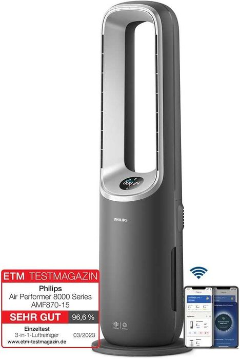 Пречиствател Вентилатор Отоплител за Въздух Philips - AMF870/15, HEPA