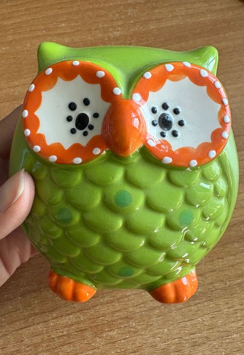 Pușculița bufniță ceramică nouă