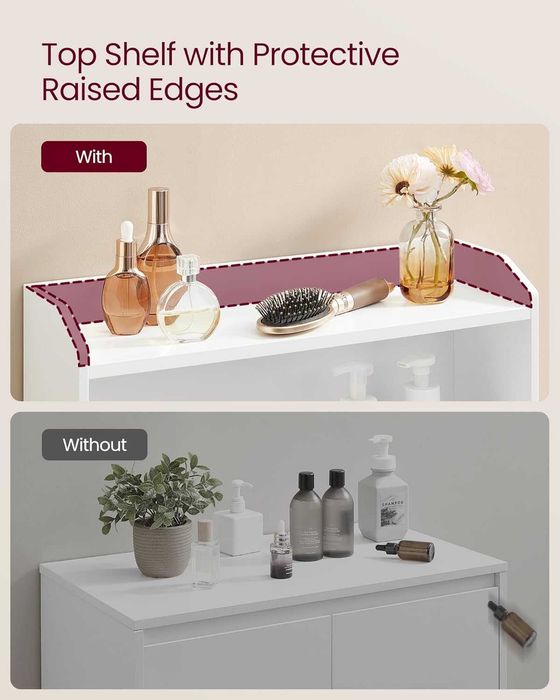 Шкаф за баня в бяло