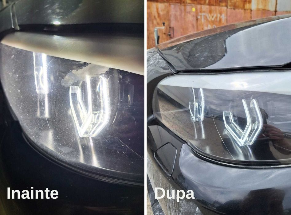 Recondiționare/polish faruri auto + ceramica (GARANȚIE 1 AN)
