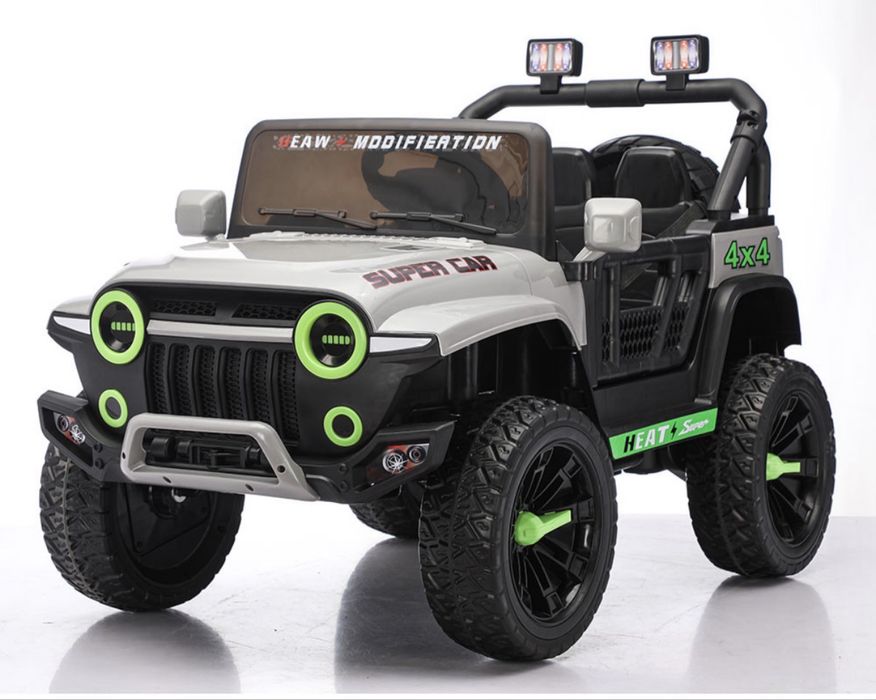 OCIE Джип акумулаторен 12V HEET SUPER с родителски контрол Сив