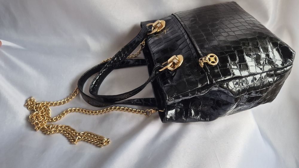 Geanta piele lacuita Nicoli