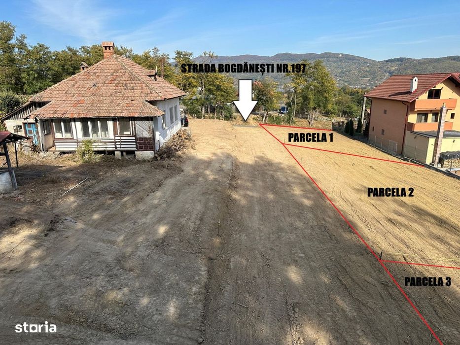 Parcele (plațuri de casǎ) si casǎ+teren com. Bujoreni, sat Bogdǎneşti
