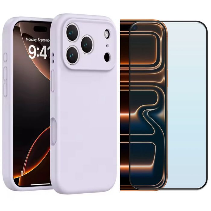Husa Colorata Fina + Folie Sticla 11D/6D/Privacy Iphone 17/AIR/PRO/MAX